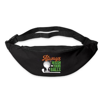 Golf - Lavez toujours vos balles - Sac banane - noir - Devant