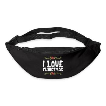 I love Christmas - Bum bag - black - Front
