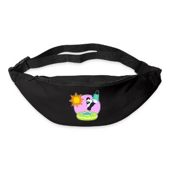 Été de la piscine Panda - Sac banane - noir - Devant