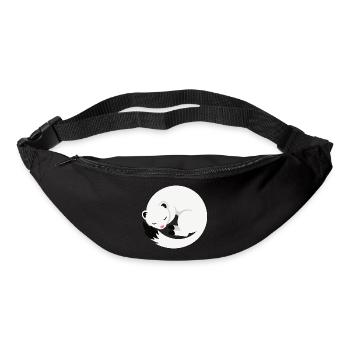 Cute sleeping ermine minimalist style - Bum bag - black - Front
