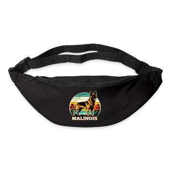 Belgian Shepherd Malinois Retro - Bum bag - black - Front
