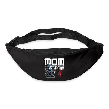 Maman de l’anniversaire Ninja Anniversaire Drôle - Sac banane - noir - Devant