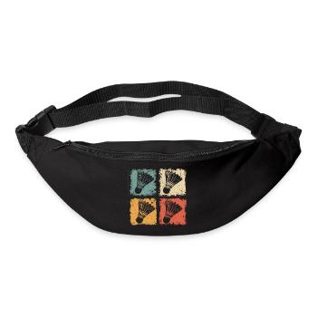 Badminton Shuttlecock Retro Style - Bum bag - black - Front