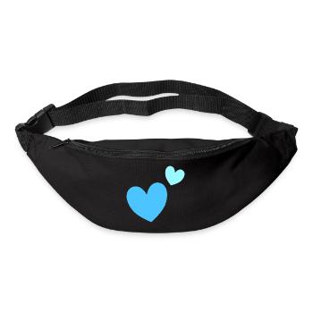 Two-tone heart duo graphic - Bum bag - black - Front
