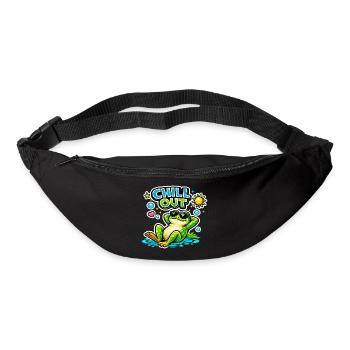 Chill frog by the pool - Bum bag - black - Front