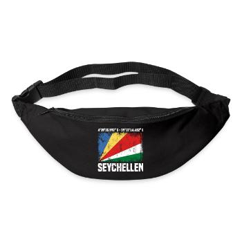 Seychellen Koordinaten - Gürteltasche - Schwarz - Vorne