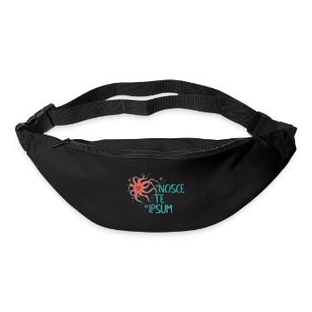 Herz Krake - Nosce Te Ipsum - Latein 1 - Gürteltasche - Schwarz - Vorne
