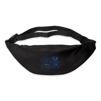 Maman de jumeaux la meilleure Maman fête des mères - Sac banane - noir - Devant