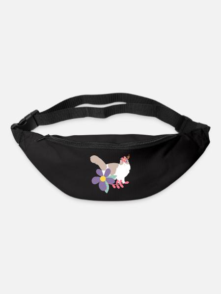 Ragdoll Cat and Flower Crown - Bum bag - black