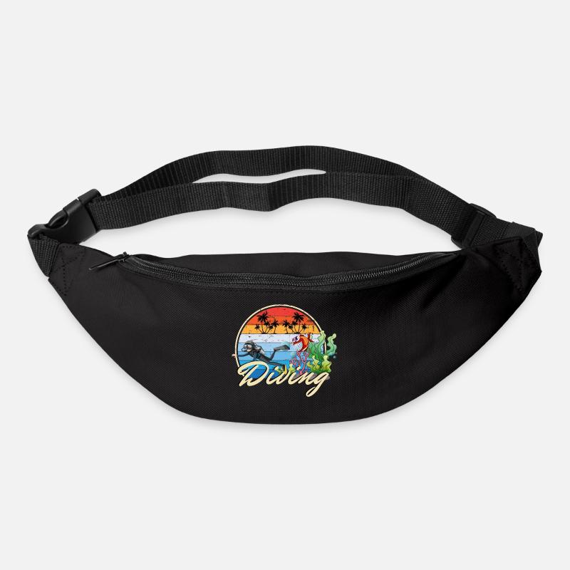 Diving Tauchen Taucher lustig witzige Geschenkidee - Gürteltasche - Schwarz