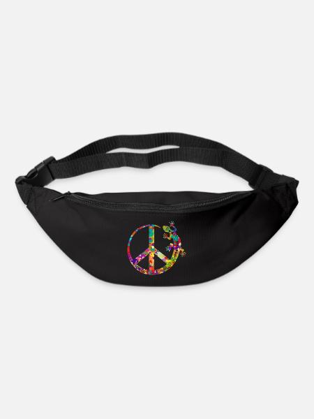 Symbole - Loving Peace Gecko Ornaments 2 - Sac banane - noir