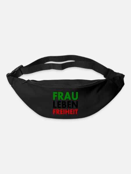 Frau leben freiheit - Gürteltasche - Schwarz
