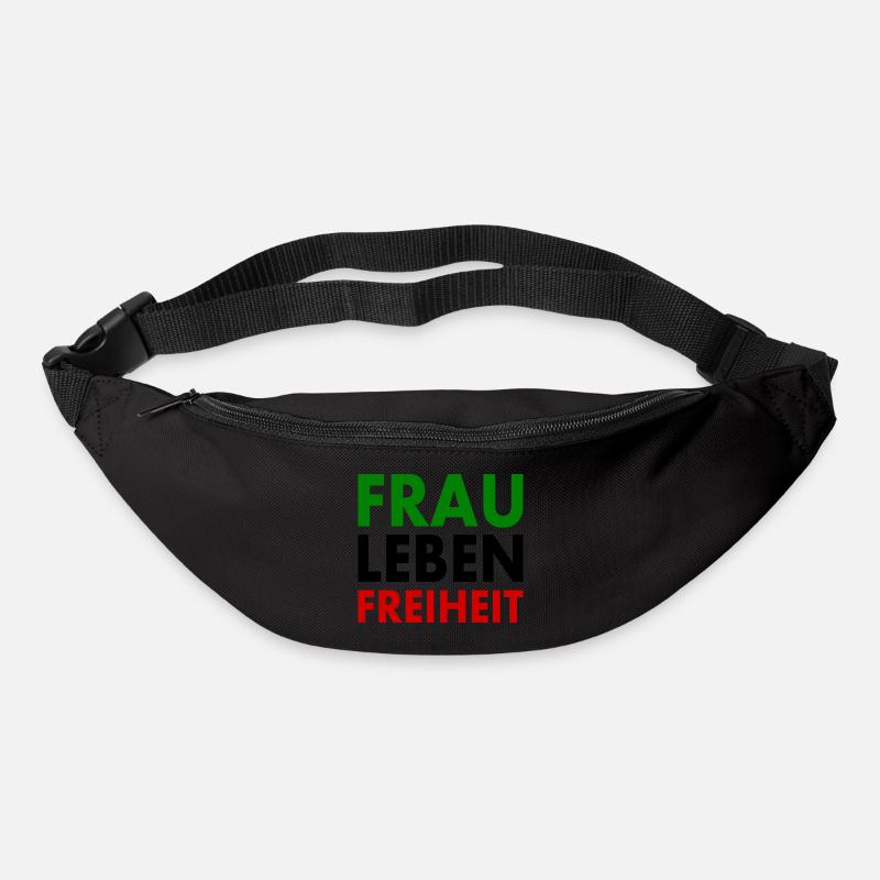 Frau leben freiheit - Gürteltasche - Schwarz