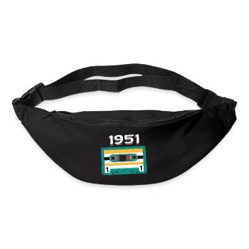 Kassette 1951 Jahrgang Jubiläum 1951 - Gürteltasche - Schwarz - Vorne