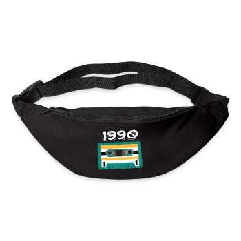 Jahrgang 1990 Jubiläum 1990 Kassette - Gürteltasche - Schwarz - Vorne