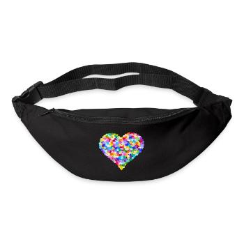 Rainbow Heart of hearts - Bum bag - black - Front
