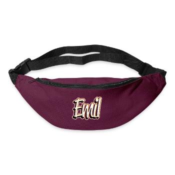 Emil Prénom Nom Graffiti Design - Sac banane - bordeaux  - Devant