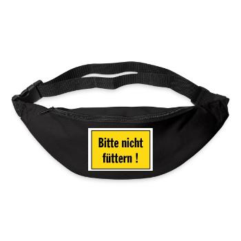 Bitte nicht füttern - AndreSi Design - Gürteltasche - Schwarz - Vorne