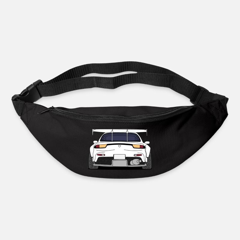 rx7rear white - Sac banane - noir