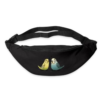 Wellensittiche - Gürteltasche - Schwarz - Vorne