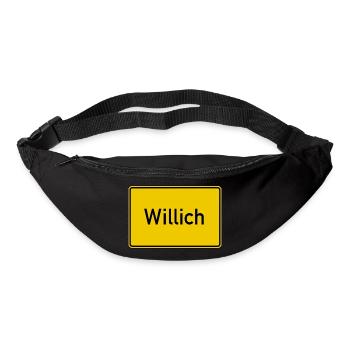 Willich Ortsschild Heimat Shirt HATRIK DESIGN - Gürteltasche - Schwarz - Vorne