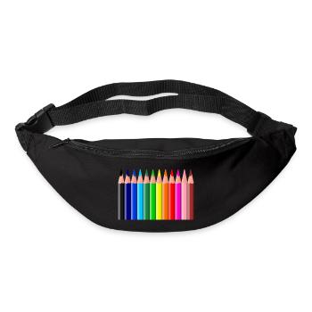 school schule lernen teacher lehrer pencil stift p - Gürteltasche - Schwarz - Vorne