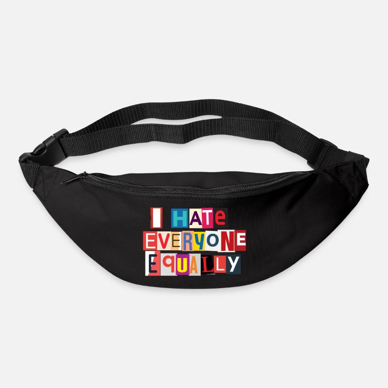 I Hate Everyone Equally - Bum bag - black