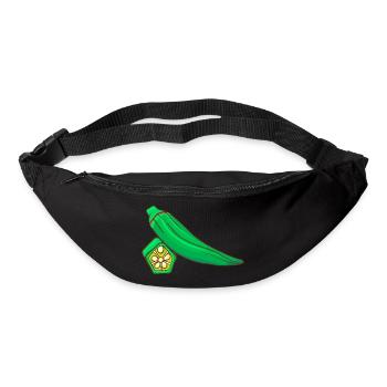 Okra Essbarer Eibisch Gombobohne Okolo Gambo - Gürteltasche - Schwarz - Vorne