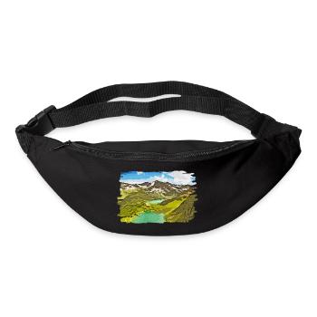 gxp alpine view mountains vector art - Bum bag - black - Front
