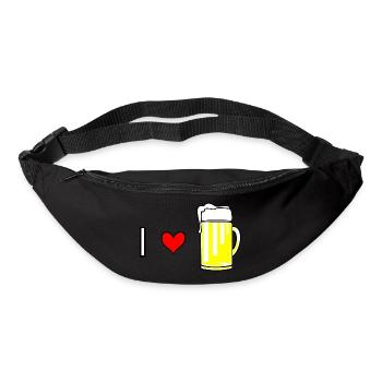 I love Bier - Gürteltasche - Schwarz - Vorne