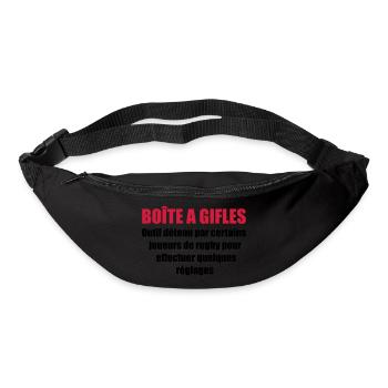 rugby boite - Sac banane - noir - Devant