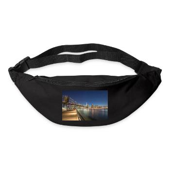 Panoramic View Brooklyn Bridge and Skyline - Bum bag - black - Front