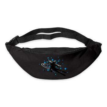 Skifahrerin Schnee - Gürteltasche - Schwarz - Vorne