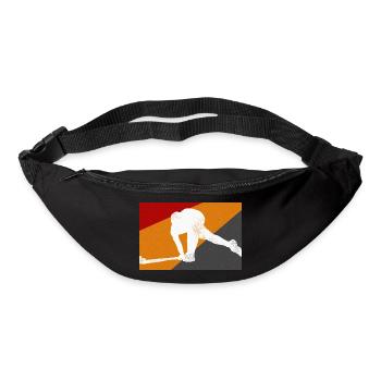 Joueur de hockey - Sac banane - noir - Devant