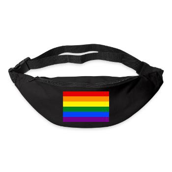 The Rainbow flag or gay - LGBT pride flag - Bum bag - black - Front