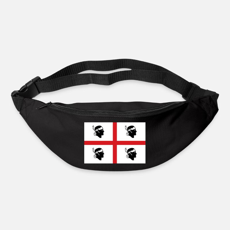 Drapeau de la Sardaigne - Sac banane - noir
