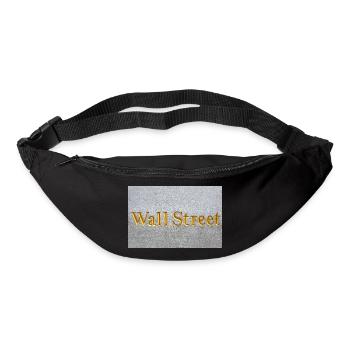 Wall Street golden lettering New York USA - Sac banane - noir - Devant