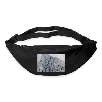 Elbphilharmonie mit Fensterputzern - Gürteltasche - Schwarz - Vorne