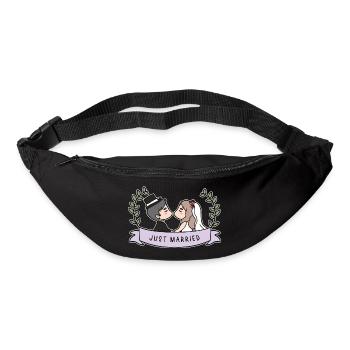Just Married Hochzeit - Gürteltasche - Schwarz - Vorne