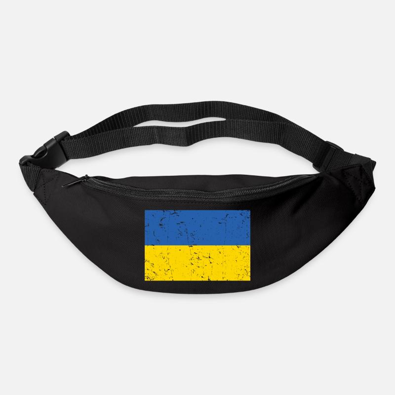 Ukraine Flagge Distressed - Gürteltasche - Schwarz