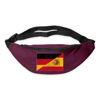 Deutschland Spanien Flagge - Gürteltasche - Burgunderrot - Vorne