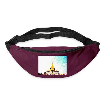Tempel in Thailand - Gürteltasche - Burgunderrot - Vorne