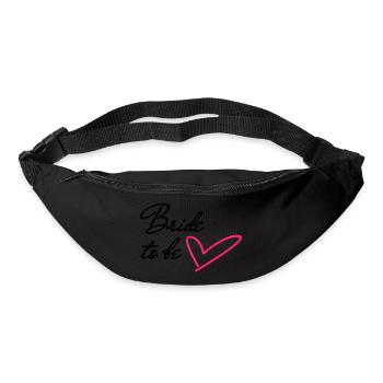 Braut wird | Herz - Gürteltasche - Schwarz - Vorne