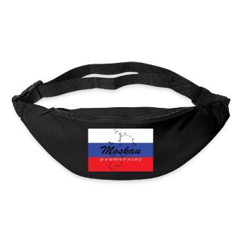 Moskau - Hauptstadt mit GPS & Flagge - Gürteltasche - Schwarz - Vorne
