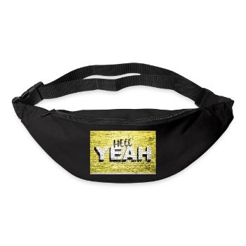 yes brick wall graffiti - Bum bag - black - Front