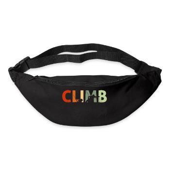 Rock Climbing Climber Climb Retro - Bum bag - black - Front
