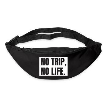 no trip, no life, voyage, voyager, tour du monde - Sac banane - noir - Devant