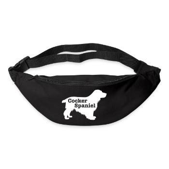 Cocker Spaniel - Gürteltasche - Schwarz - Vorne