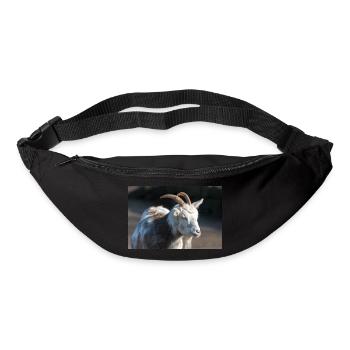 Chèvre naine ou chèvre miniature Zwergziege - Sac banane - noir - Devant