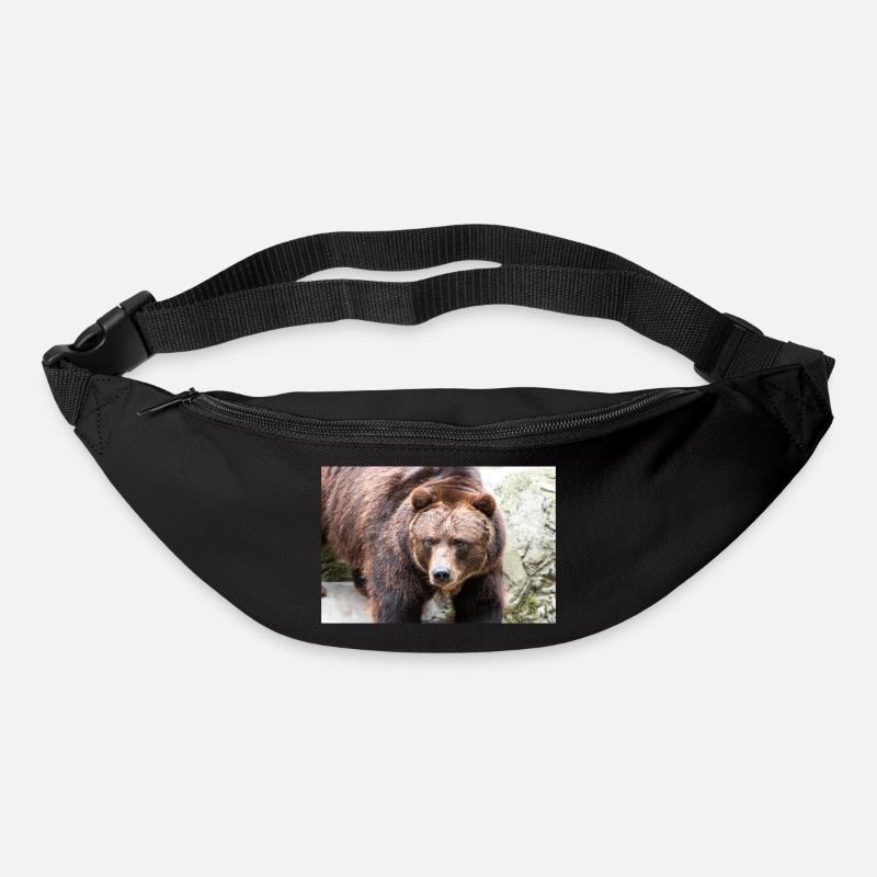 Braunbär Ursus arctos - Gürteltasche - Schwarz